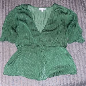 TEN SIXTY SHERMAN GREEN BLOUSE